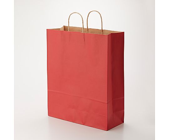 手提げ紙袋　25チャームバッグ　カスタム判　未晒　赤C　50枚