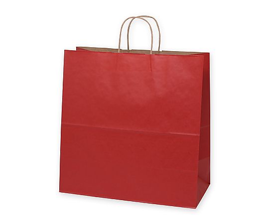 手提げ紙袋　25チャームバッグ　45-1　未晒　赤C　50枚