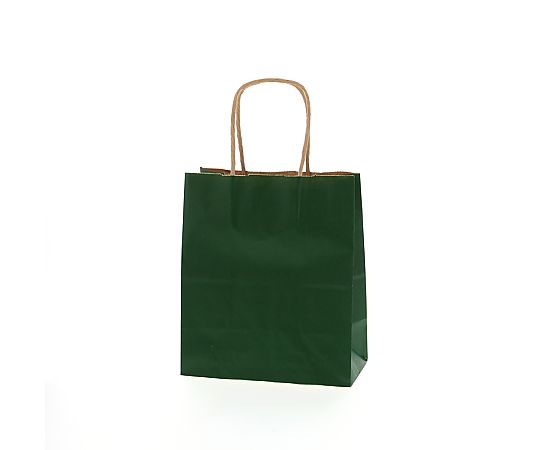 手提げ紙袋　25チャームバッグ　21-12　未晒　グリーンC　50枚