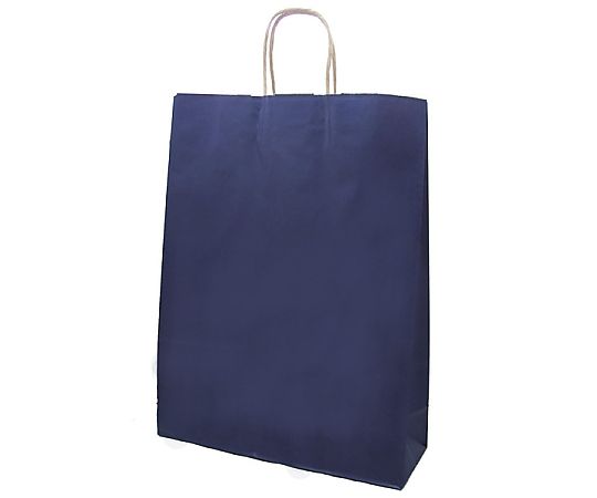 手提げ紙袋　25チャームバッグ　カスタム判　未晒　ネイビーNC　50枚