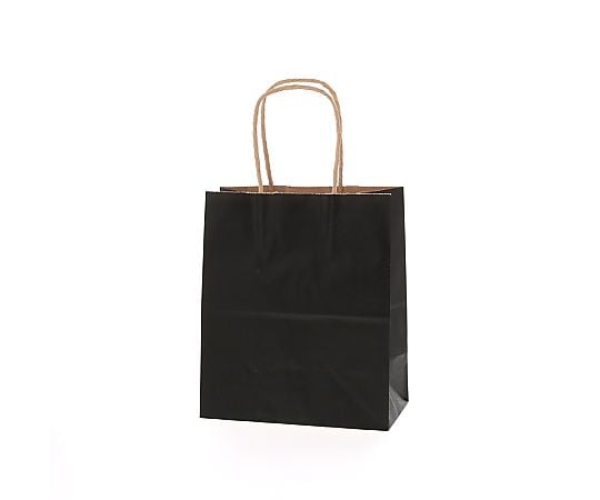 手提げ紙袋　25チャームバッグ　21-12　未晒　黒C　50枚