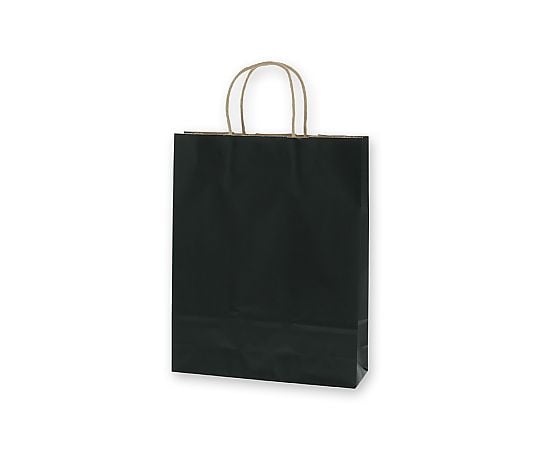 手提げ紙袋　25チャームバッグ　MS1　未晒　黒C　50枚