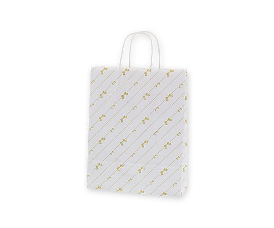 手提げ紙袋　25チャームバッグ　MS1　斜線リボン　50枚