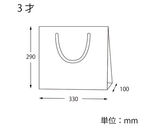 手提げ紙袋　カラーチャームバッグ　3才　グリーン　10枚　005320111