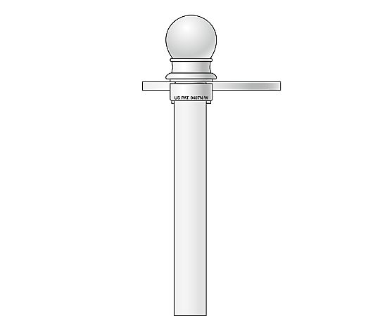 竿　スタイリッシュポール　白　1本
