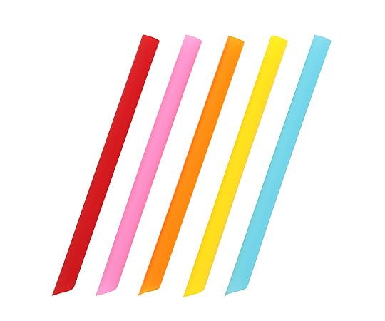 タピオカストロー　片先斜め　裸　648　5色アソート　130本箱入