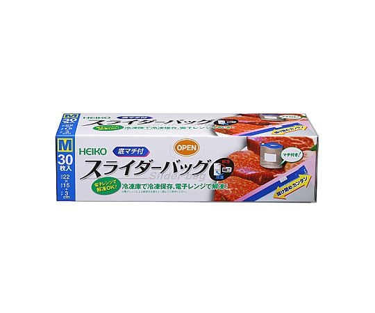 フリーザーバッグ　スライダー式　M　底マチ付　30枚