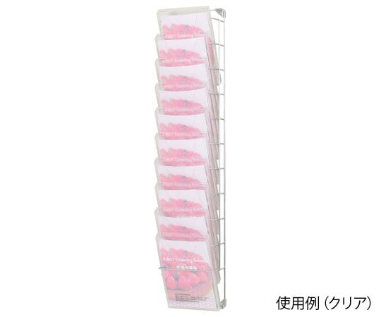 壁掛ラック　A4判　1列10段　クリア