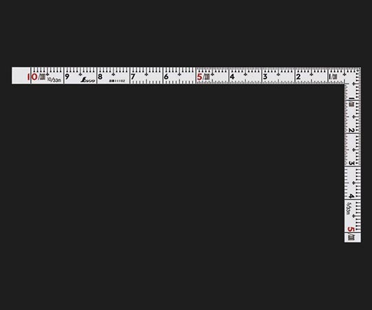 曲尺同厚　ホワイト　1尺　表裏同目　名作