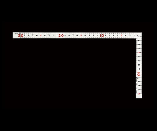 曲尺同厚　ホワイト　30cm/1尺　併用目盛　名作