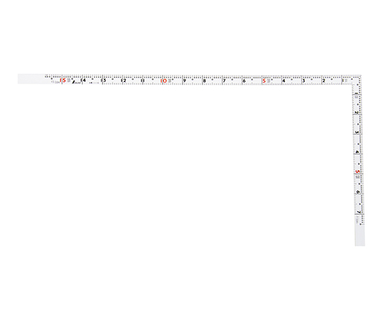 曲尺同厚　ホワイト　1尺5寸/50cm　併用目盛　名作