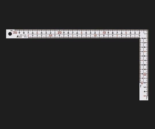 曲尺厚手広巾　ホワイト　30cm　表裏同目　8段目盛