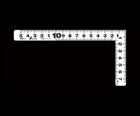 曲尺平ぴた　ホワイト　15cm/5寸　併用目盛