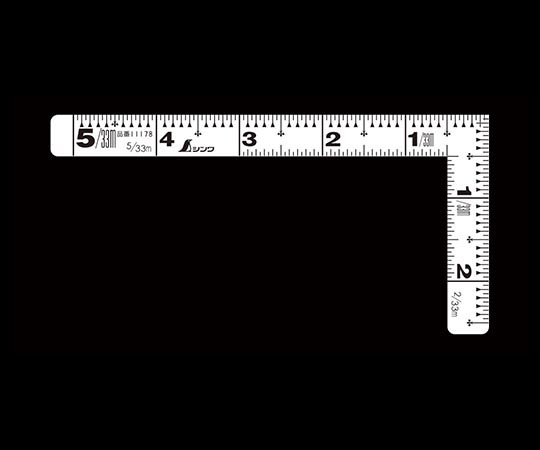 曲尺平ぴた　ホワイト　5寸/15cm　併用目盛