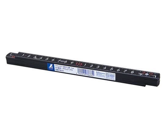 ファイバー折尺　5折　1m　cm表示　ブラック　バラ