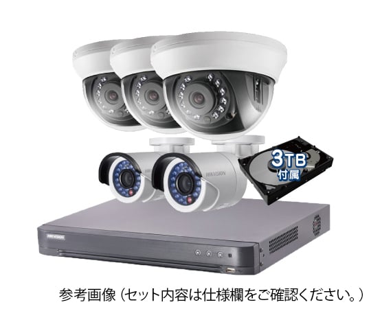 防犯カメラセット　屋外用×4個、屋内用×1個セット JT-cam2