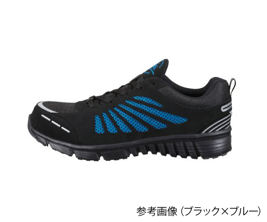 Sシューズ　ヒモ　ブラック×レッド　25.5cm　S4161