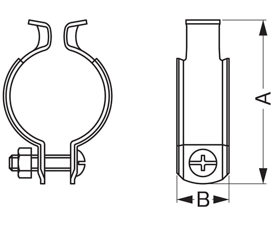 64-1092-06 パイラッククリップ（溶融亜鉛仕上げ）1セット（20個入） Z