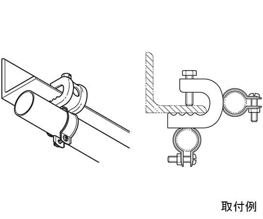64-1092-08 パイラッククリップ（溶融亜鉛仕上げ）1セット（20個入） Z