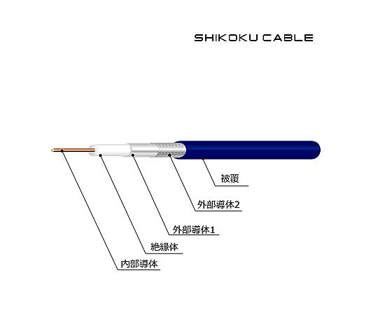 衛星放送受信用 同軸ケーブル（紺）1巻（100m入）