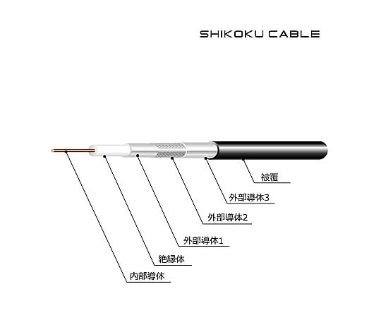 衛星放送受信用 同軸ケーブル（黒）1巻（100m入）