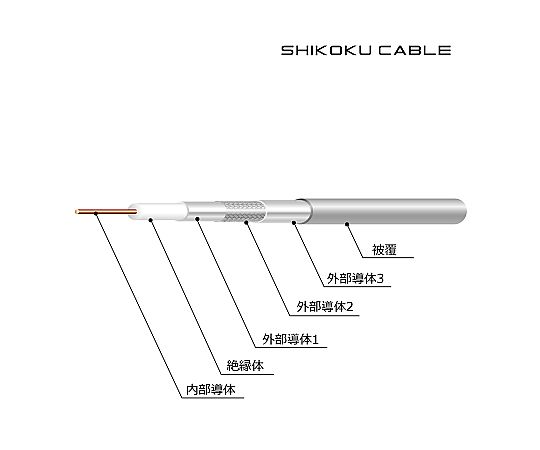 衛星放送受信用 同軸ケーブル（灰）1巻（100m入）