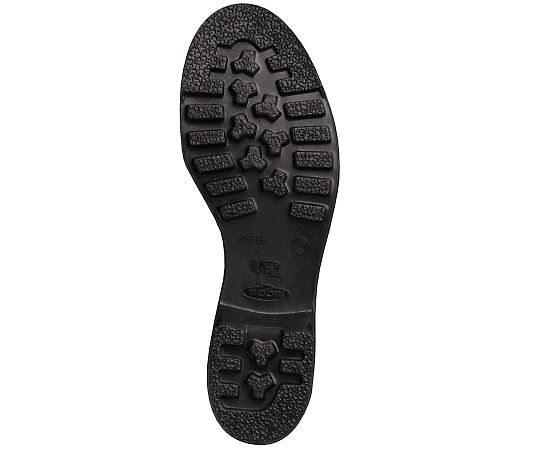 64-1111-07 JIS規格認定 静電 ゴム底安全靴 半長靴 V2400N ブラック