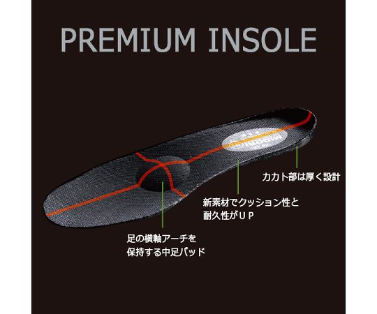 JIS規格認定 安全靴 半長靴 プレミアム ハイ・ベルデ ブラック 25.5cm　PRM240-25.5