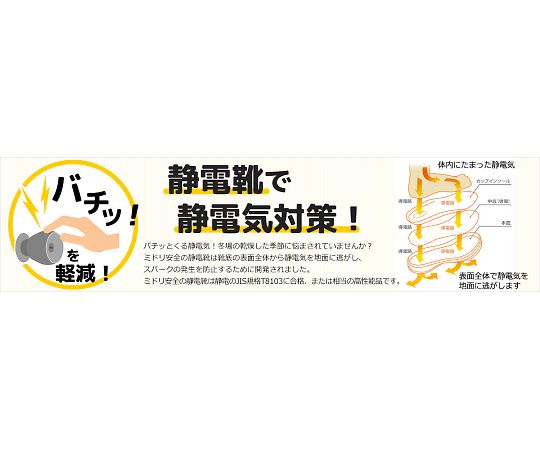 男女兼用 静電作業靴 サンダルタイプ PS-01Sブラック 24.0cm　PS-01S-BK-24.0