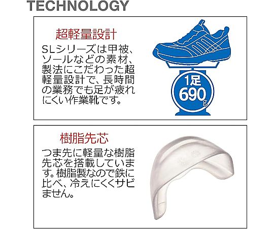 JSAA B種認定 超軽量先芯入りスニーカー SL-601 シルバー 27.5cm　SL-601-SL-27.5