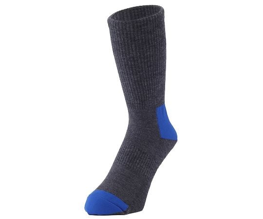 安全靴用靴下 強フィットソックス グレイ/ブルー TFS-01-GYBL
