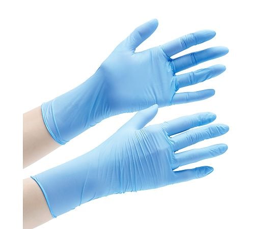 ニトリル手袋 加硫促進剤不使用 ベルテ722 M ブルー パウダーフリー 100枚入 VERTE-722-M