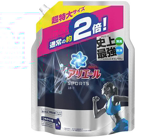 64-1214-90 アリエールジェル プラチナスポーツ つめかえ用超特大サイズ 1.34kg 
