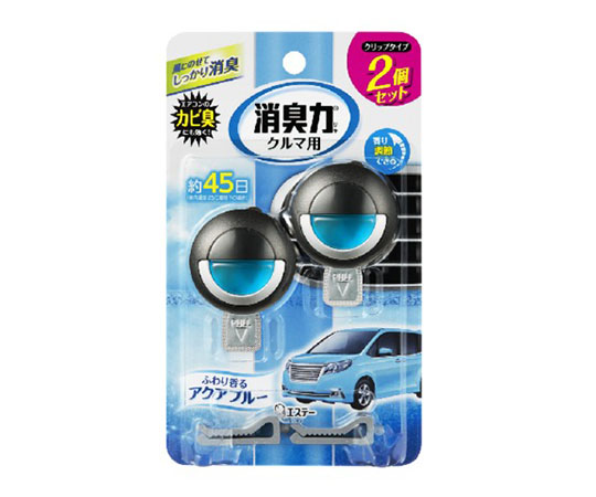 クルマの消臭力 クリップタイプ アクアブルー 2P 1袋（2個入）