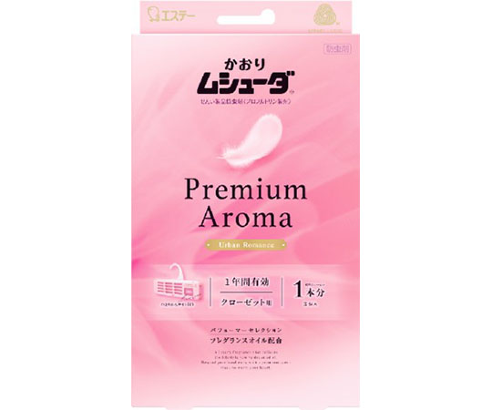 かおりムシューダ　Premium　Aroma　1年間有効　クローゼット用　アーバンロマンス　3個入 