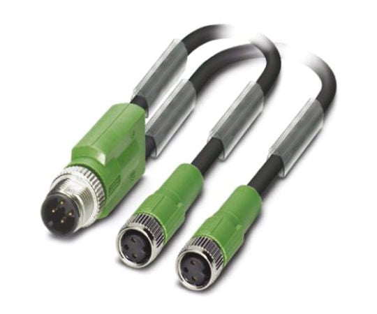 信号ケーブル　24　AWG　コア数：3　SAC-3P-M12Y/2X0.6-PUR/M　8FSシリーズ