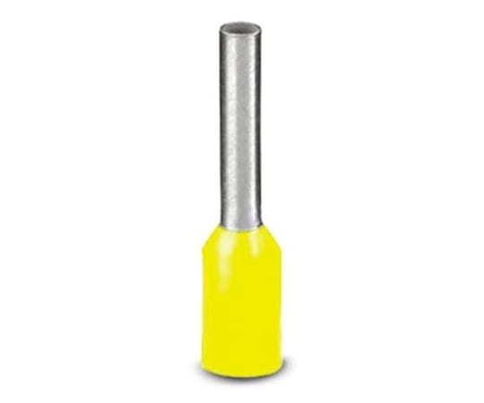 棒端子 最大ワイヤサイズ 0.25mm2 黄 ピン径 0.8mm 1袋（100個入）