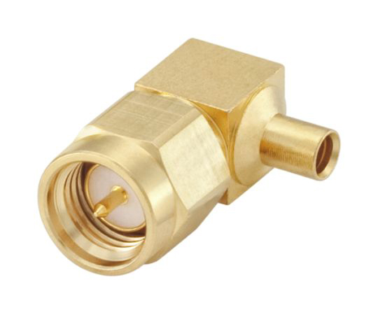 SMAプラグ　ケーブルマウント　プラグ　ライトアングル　はんだ