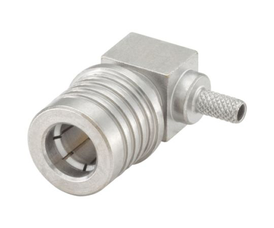 QMAコネクタ　オス　ライトアングル　50Ω　0　→　18GHz　RG174　A/U　RG188　A/U　RG316/U