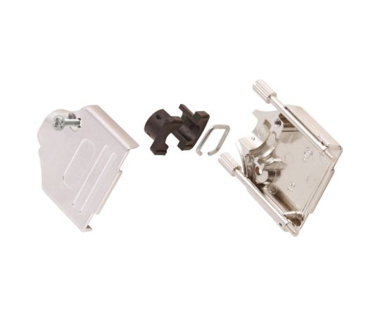 D-subコネクタ用バックシェル　MHDTZK　シリーズ　ストレート　37　極　亜鉛　シルバー