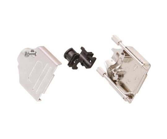 D-subコネクタ用バックシェル　MHDTZK-RA　シリーズ　ストレート　25　極　亜鉛　シルバー