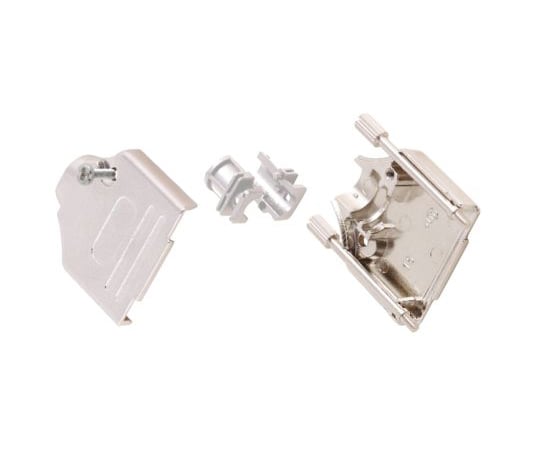 D-subコネクタ用バックシェル　MHDTZK-RA　シリーズ　ストレート　15　極　亜鉛　シルバー