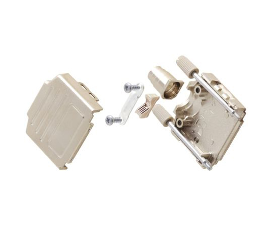 D-subコネクタ用バックシェル　MHDPPK-T/M　シリーズ　ストレート　15　極　ABS　シルバー