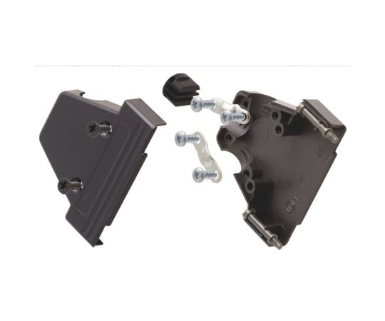 D-subコネクタ用バックシェル　MHTRI-P　シリーズ　アングル　ストレート　15　極　ABS　黒