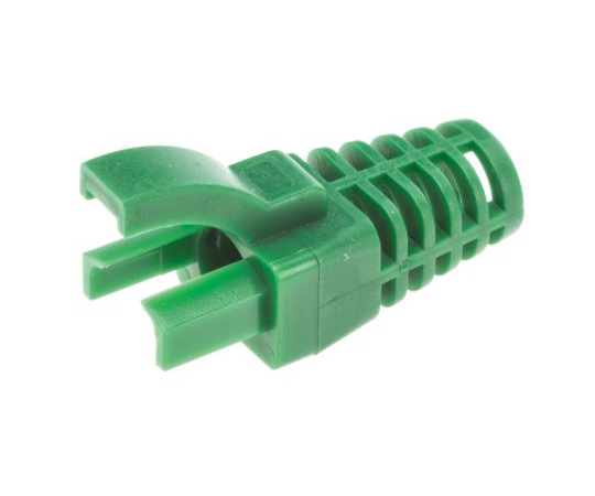 RJコネクタストレインリリーフ タイプ：RJ45 緑 長さ：11.6mm 1袋（5個入）