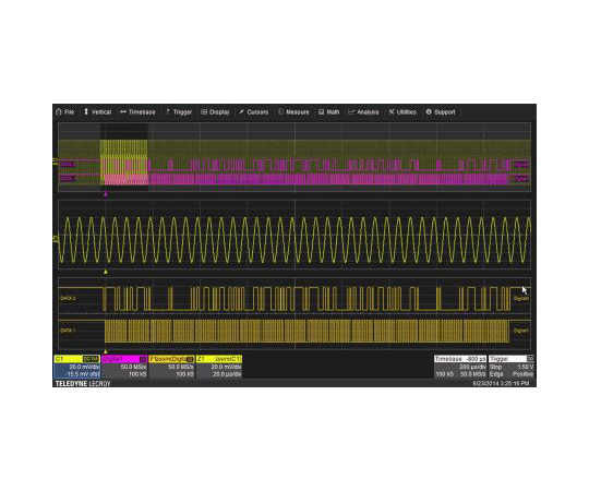 オシロスコープ用ソフトウェア I2C、RS-232トリガ及びデコード、SPI、UART