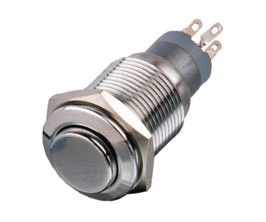 押しボタンスイッチ 3 A ラッチ パネルマウント 双極双投(DPDT) 16.2mm