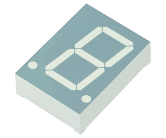 7セグメント 文字高 20.3mm 単桁 LED 数字表示器 緑 1セット（18個入）