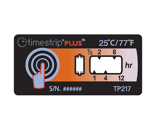 タイムストリップ 温度インジケータ 25℃用 不可逆性 1箱（100個入） TP217
