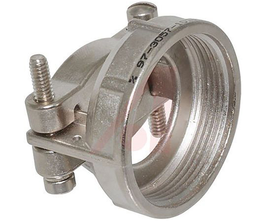 Amphenol 97 Series, Size 20, 22 Straight Cable Clamp, For Use With Jacketed Cable, Wires Protected by Tubing 97-3057-1012